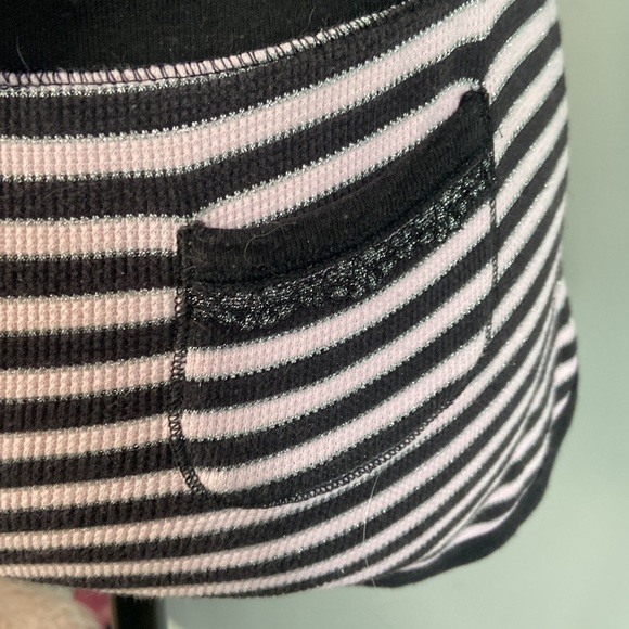 Victoria’s Secret SP Black Pink Sparkly Two Piece Short Set Thermal Lightweight - Picture 7 of 12